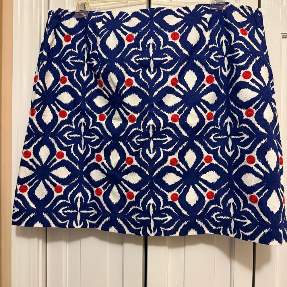 Vineyard Vines blue and red patterned skirt preppy patriotic resort New size 12 - Picture 3 of 8